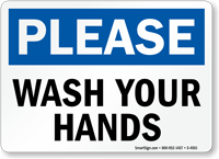 hand washing signage