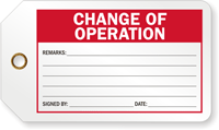 Change Of Operation