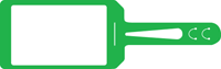 4 in. x 7 in. Green Dry Erase Tag