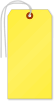 Fluorescent Yellow Tags (with strings)