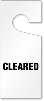 Cleared Door Hang Tag