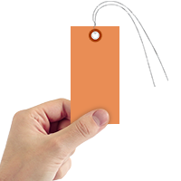 Tyvek Shipping Tag Orange 