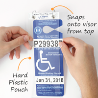 VisorTag Magnetic Parking Permit Holder and Protector Vertical