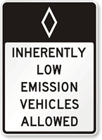 HOV Inherently  Sign Symbol