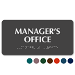 Manager's Office Tactile Touch Braille Sign
