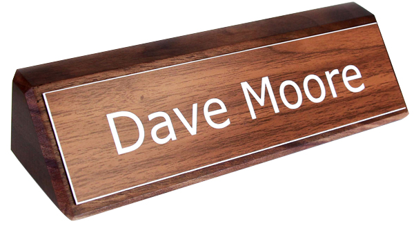 Desk Wedge Name Plates