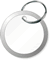White Metal Rim Key Tags (with rings)
